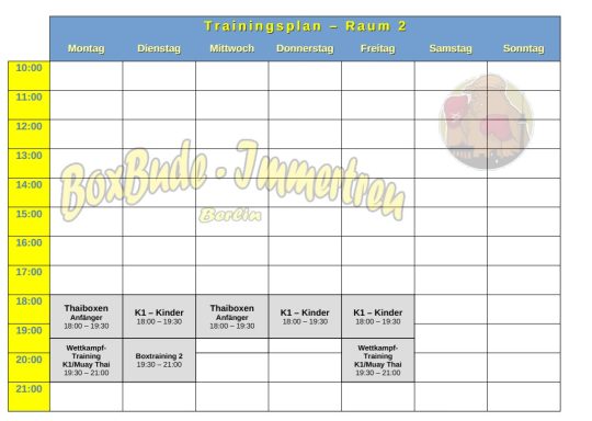 Neuer Trainingsplan