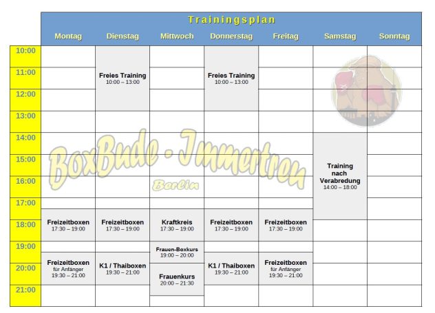 Trainingsplan